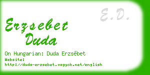 erzsebet duda business card